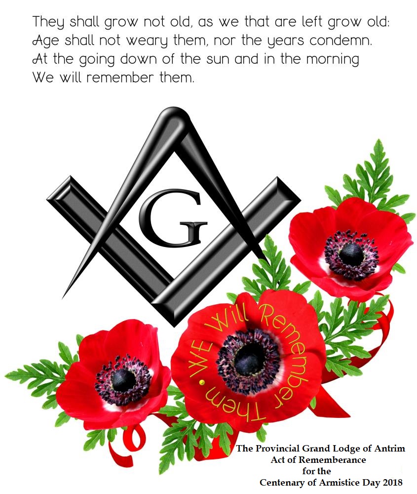 Centenary of Armistice & Provincial Grand Lodge Stated Communication 8th November 2018
